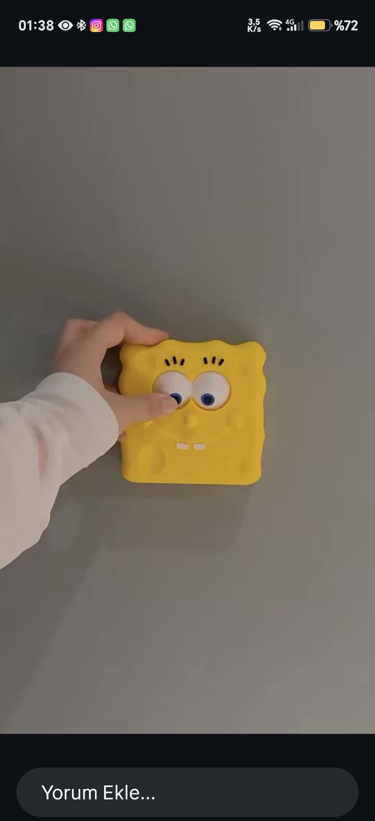 Sponge Bob Lamba Aç Kapat Anahtar Kapak Seti